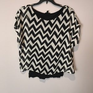 Express black and white shirt
